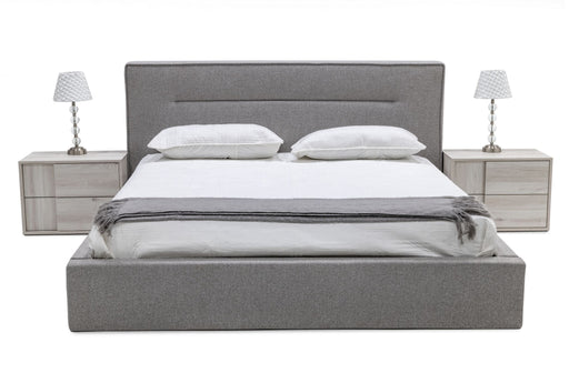 VIG Furniture - Nova Domus Juliana - Italian Modern Grey Upholstered Eastern King Bed - VGACJULIANA-GRY-BED-EK - GreatFurnitureDeal