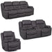 Franklin Furniture - 788 Decker 3 Piece Reclining Sofa Set in Easter Slate - 78842-834-4888-99-SLATE - GreatFurnitureDeal