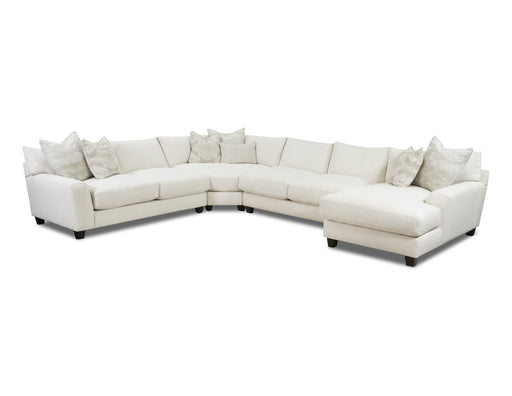 Southern Home Furnishings - Hobnob Sectional in Off White - 7902-21L 16KP 29 26R Hobnob Cotton - GreatFurnitureDeal