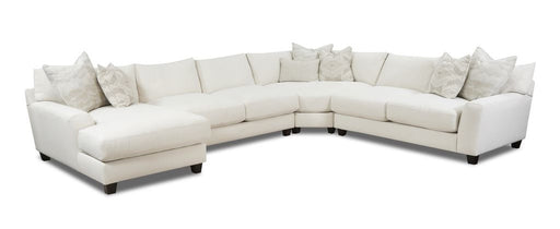 Southern Home Furnishings - Hobnob Sectional in Off White - 7902-26L 29 16KP 21R Hobnob Cotton - GreatFurnitureDeal