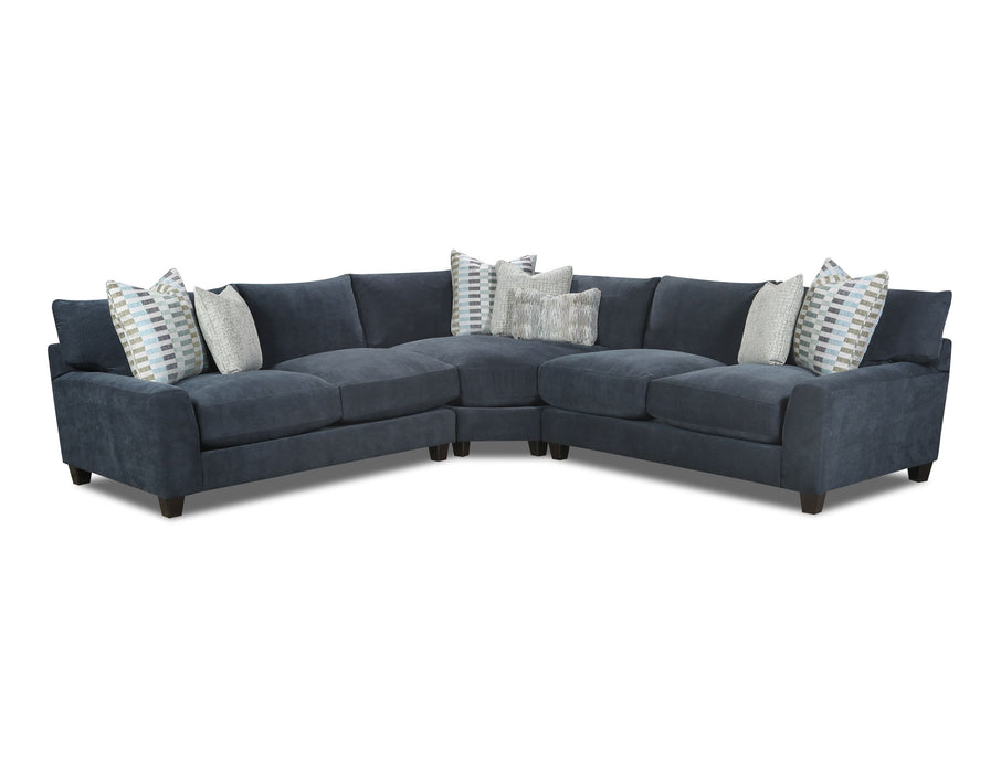 Southern Home Furnishings - Elise Sectional in Ink - 7902-21L 16KP 21R Elise Ink Sectional - GreatFurnitureDeal