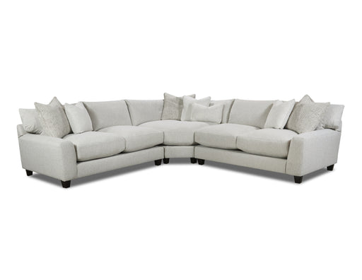 Southern Home Furnishings - Hogan Sectional in Off-White - 7902-21L 16KP 21R Hogan Cotton Sectional - GreatFurnitureDeal