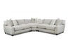 Southern Home Furnishings - Hogan Sectional in Off-White - 7902-21L 16KP 21R Hogan Cotton Sectional - GreatFurnitureDeal
