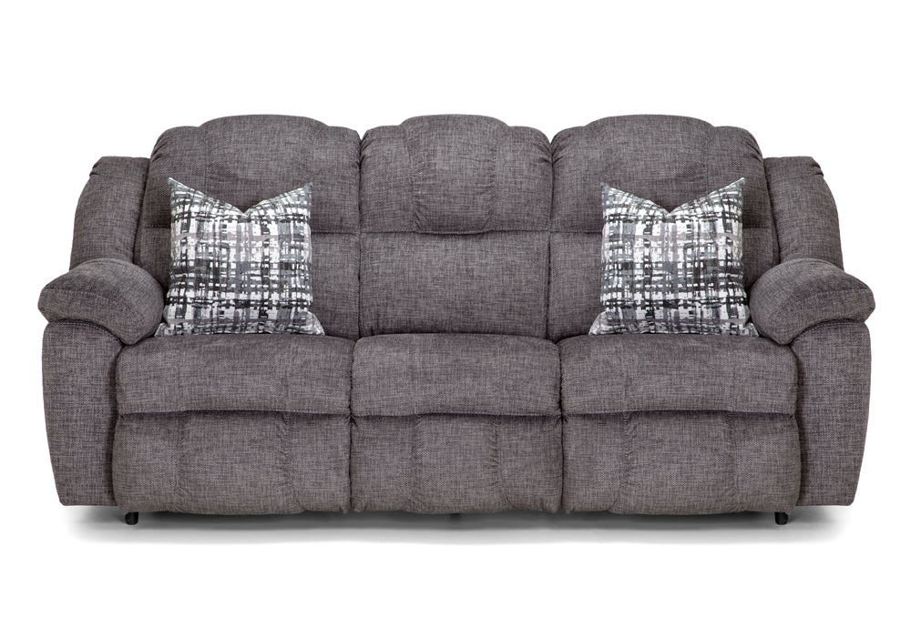 Franklin Furniture - Victory Reclining Sofa Power Recline/USB Port in Brannon Gray - 79342-83-GRAY