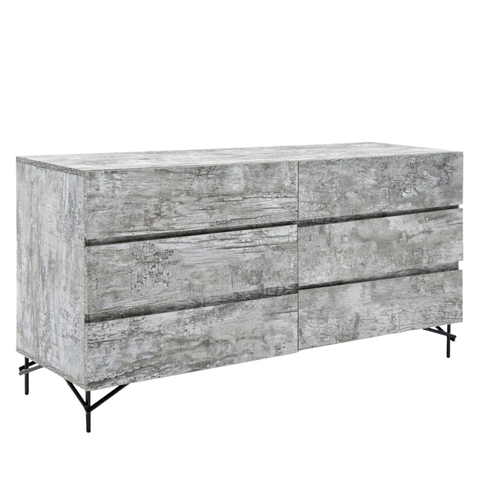 VIG Furniture - Nova Domus Aria Italian Modern Multi Grey with texture Dresser - VGAC-ARIA-DRESSER - GreatFurnitureDeal