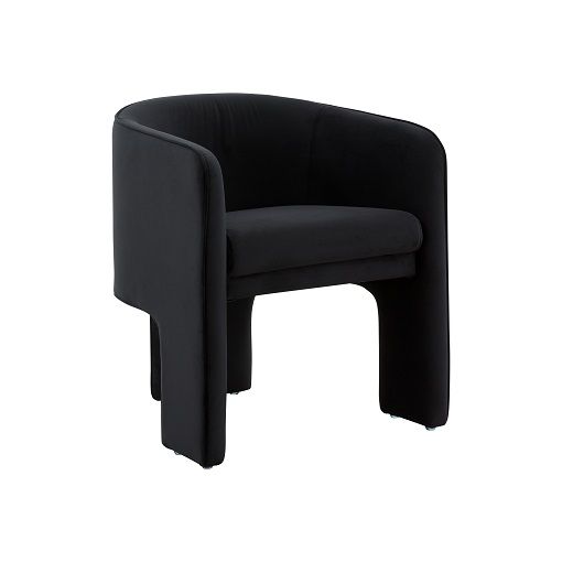 VIG Furniture - Modrest Kyle Modern Black Velvet Accent Chair - VGRH-AC-235-BLACK-CH - GreatFurnitureDeal