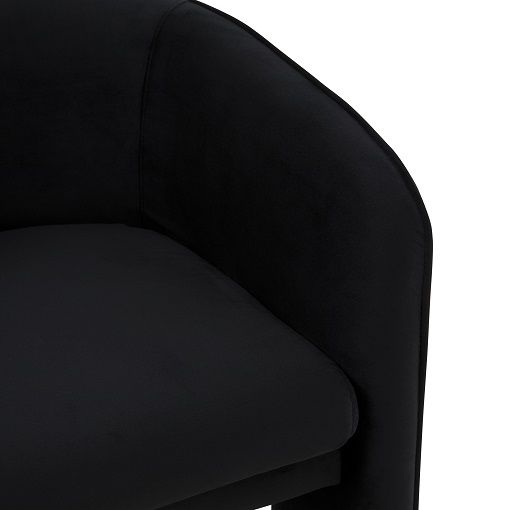 VIG Furniture - Modrest Kyle Modern Black Velvet Accent Chair - VGRH-AC-235-BLACK-CH