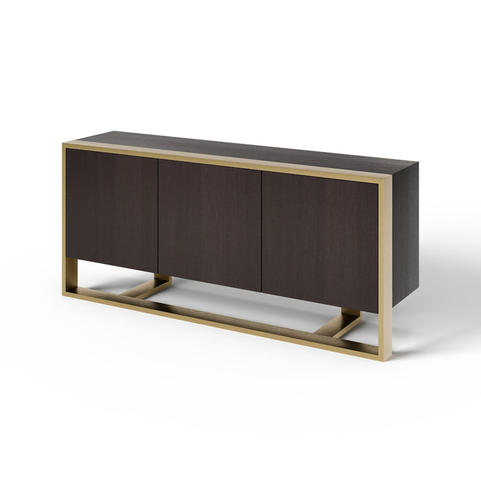 VIG Furniture - Modrest Modern Fauna Wenge and Brass Buffet - VGBB-BN-2M-BWB-BUF
