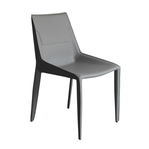 VIG Furniture - Modrest Halo Modern Light Grey Saddle Leather Dining Chair (Set of 2) - VGYF-DC1113-LTGR-DC - GreatFurnitureDeal