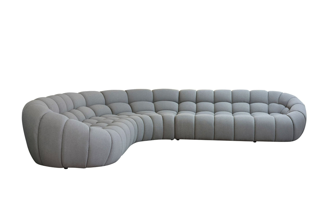 VIG Furniture - Divani Casa Yolonda Modern Light Grey Curved Sectional Sofa - VGEV-2126B-LGRY-SECT - GreatFurnitureDeal
