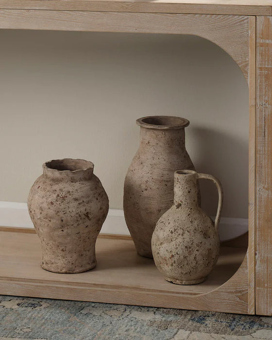 Jamie Young Company - Branch Decorative Vase in Beige Antiqued Ceramic - 7BRAN-VABE - GreatFurnitureDeal