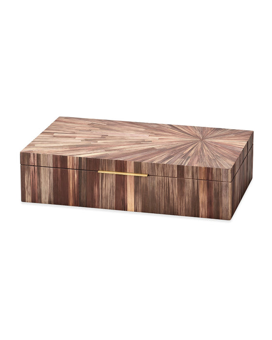 Jamie Young Company - Palm Marquetry Box - 7PALM-BOBR - GreatFurnitureDeal