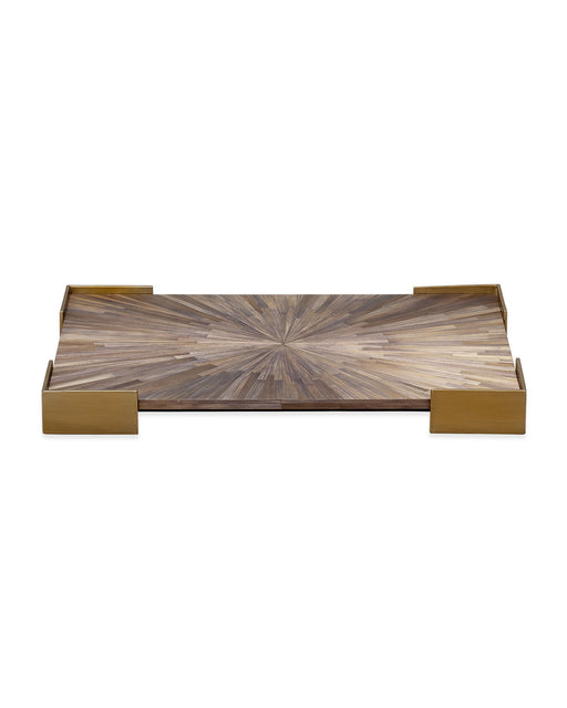 Jamie Young Company - Palm Marquetry Tray - 7PALM-TRGR - GreatFurnitureDeal
