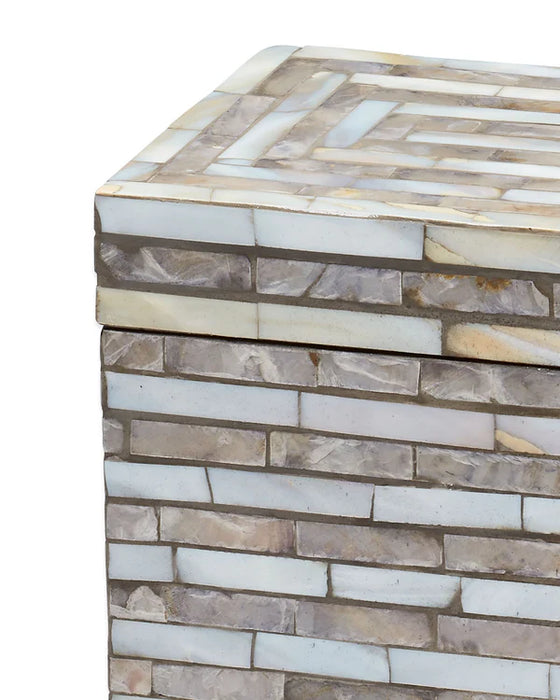 Jamie Young Company - Roosevelt Small Box in Mixed Grey - 7ROOS-GRSM - GreatFurnitureDeal