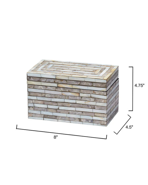 Jamie Young Company - Roosevelt Small Box in Mixed Grey - 7ROOS-GRSM - GreatFurnitureDeal