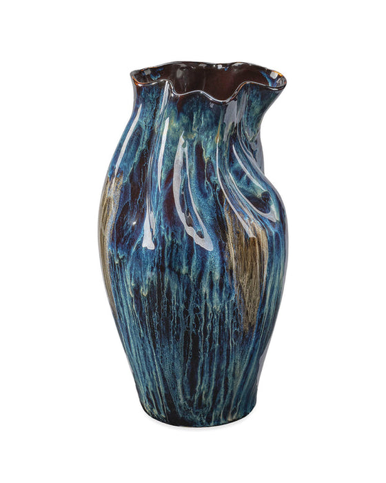 Jamie Young Company - Whirl Large Vase - 7WHIR-LGBL - GreatFurnitureDeal
