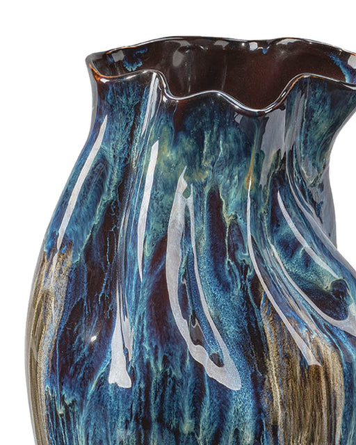 Jamie Young Company - Whirl Large Vase - 7WHIR-LGBL - GreatFurnitureDeal