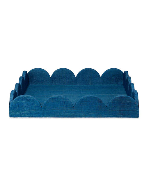 Jamie Young Company - Wonderland Scalloped Tray in Indigo - 7WOND-TRIN - GreatFurnitureDeal