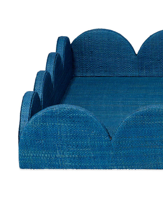 Jamie Young Company - Wonderland Scalloped Tray in Indigo - 7WOND-TRIN - GreatFurnitureDeal