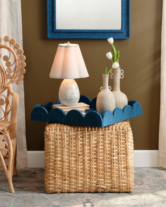 Jamie Young Company - Wonderland Scalloped Tray in Indigo - 7WOND-TRIN - GreatFurnitureDeal