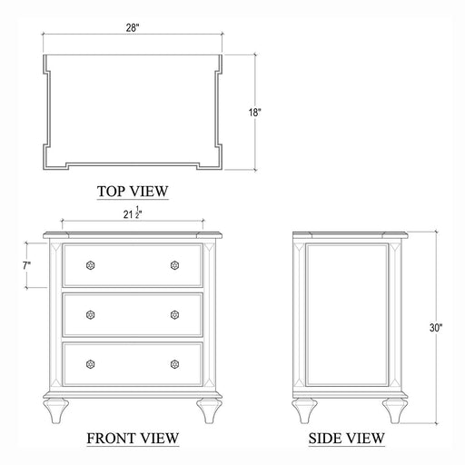 Bramble - Soho Bedside in Straw Wash - BR-76347STW----- - GreatFurnitureDeal