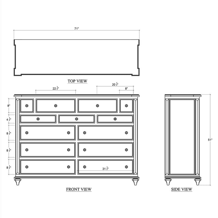 Bramble - Soho Large Dresser - BR-76349 - GreatFurnitureDeal