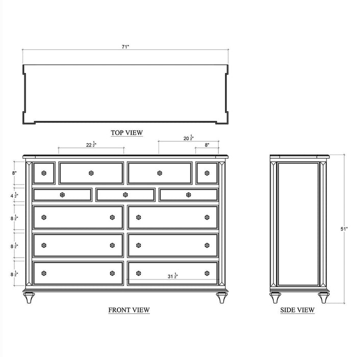 Bramble - Soho Large Dresser - BR-76349 - GreatFurnitureDeal