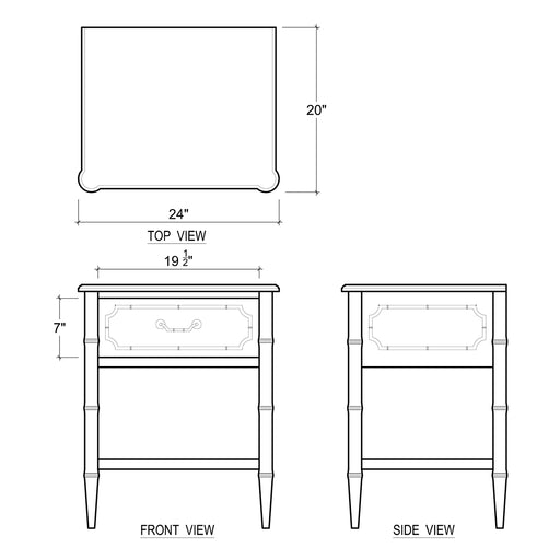 Bramble - Chelsea End Table in Architectural White - BR-76438HRW----LDT - GreatFurnitureDeal