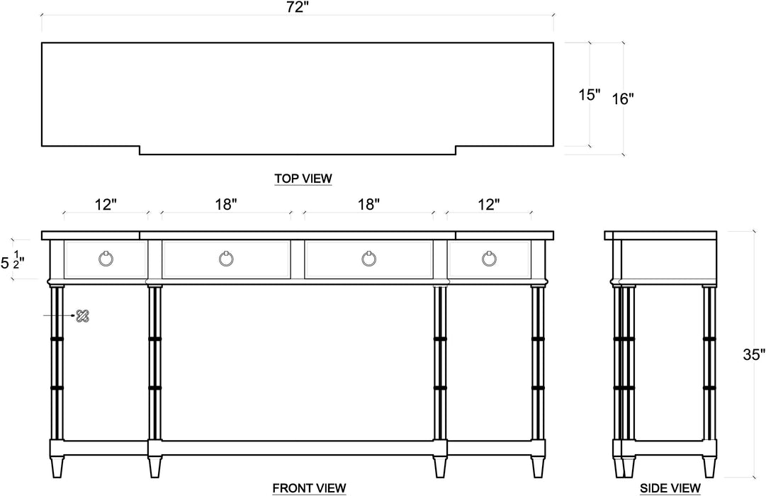 Bramble - Farringdon Large Console in Sandbar - BR-76442SNB----- - GreatFurnitureDeal