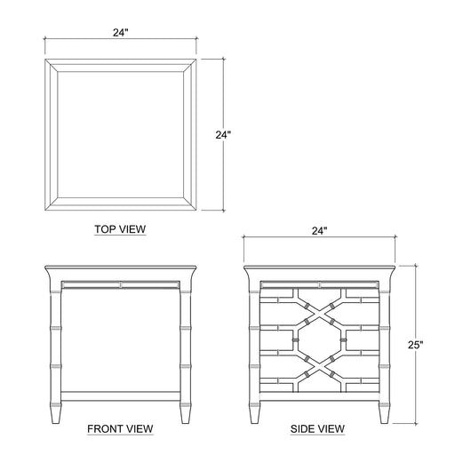 Bramble - Grosvenor End Table in True White - BR-76463TRW----- - GreatFurnitureDeal