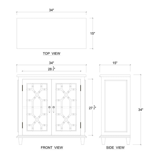 Bramble - Grosvenor Small Cabinet in True White - BR-76498TRW----- - GreatFurnitureDeal