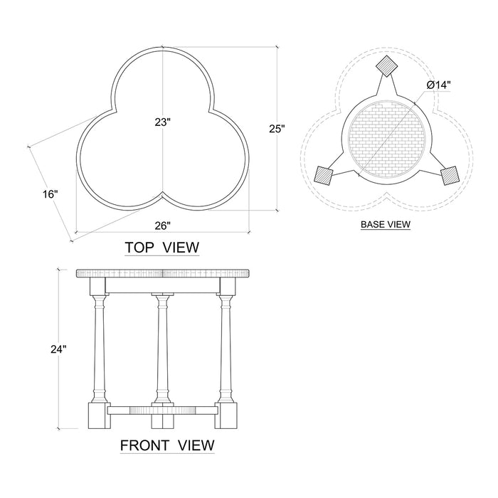 Bramble - Clover End Table in Batavia Black w/ Natural Rattan - 76508BBA-RNAT--- - GreatFurnitureDeal