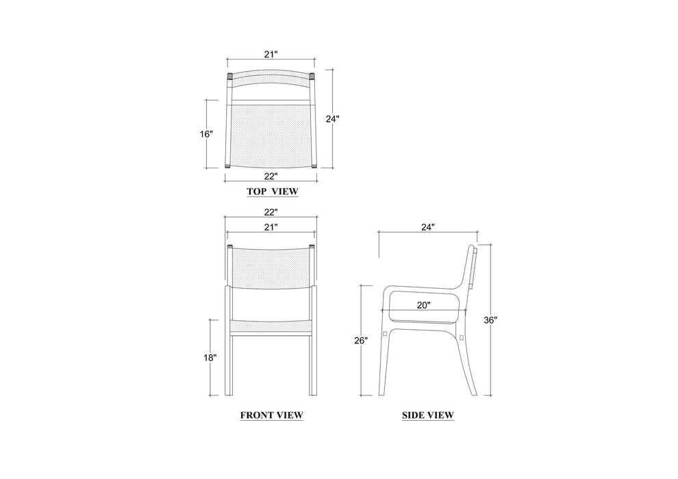 Bramble - Norfolk Dining Chair in Sandbar w/ Arctic White Performance Fabric (Set of 2) - BR-76626SNBSF204---- - GreatFurnitureDeal