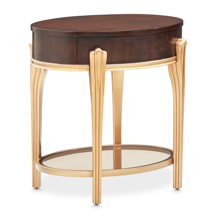 AICO Furniture - Camellia Field - 3 Occasional Table Set - Warm Pecan - N9090201-400-N9090202-400 - GreatFurnitureDeal