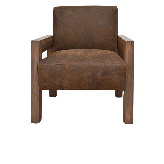 Classic Home Furniture - Waylon Arm Chair, Outpost Leather, Telegram - 7WAY1A2TLOUTEL