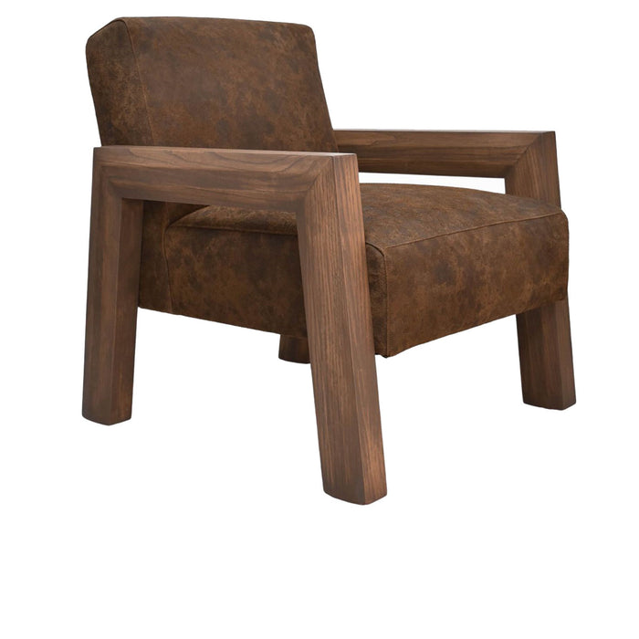Classic Home Furniture - Waylon Arm Chair, Outpost Leather, Telegram - 7WAY1A2TLOUTEL