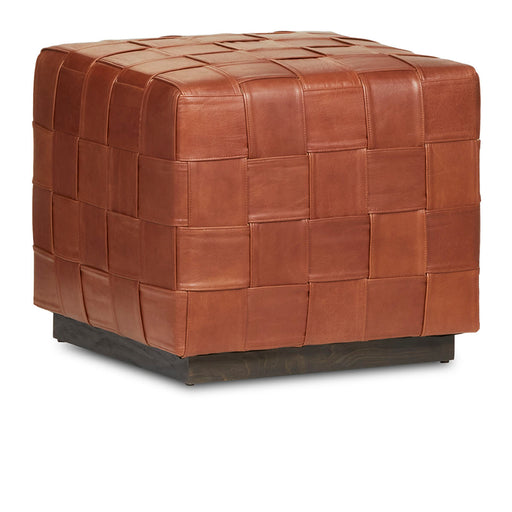 Classic Home Furniture - Weston Ottoman, Mirage Leather, Tobacco - 7WES107XLMITOB - GreatFurnitureDeal