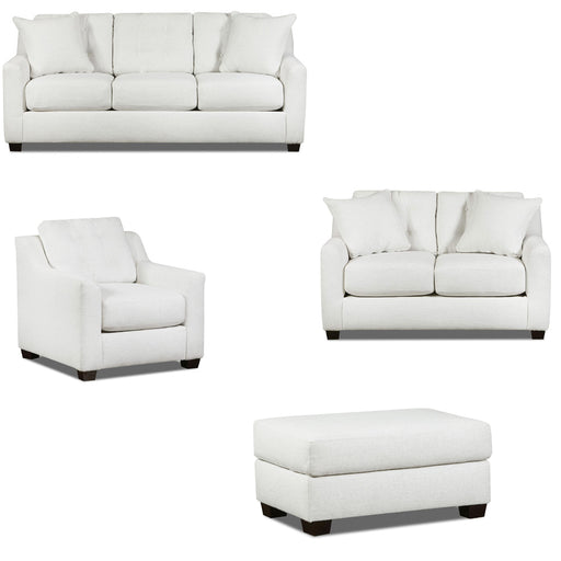 Southern Motion - ST8000 Elliott 4 Piece Living Room Set in Sugarshack Blanco - ST8000-00-BLANCO-4SET-MTO - GreatFurnitureDeal