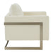 VIG Furniture - Modrest Prince Contemporary Off White Fabric and Silver Accent Chair - VGRH-RHS-AC-255-SW - GreatFurnitureDeal