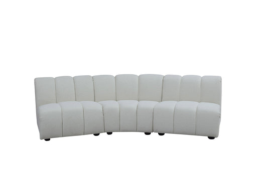 VIG Furniture - Divani Casa Olandi - Modern White Fabric Curved Sectional Sofa Set - VGEV-VG695-WHT-SET - GreatFurnitureDeal