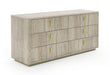 VIG Furniture - Nova Domus Roma - Modern Travertine + Gold Dresser - VGAN-ROMA-DRS - GreatFurnitureDeal