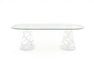 VIG Furniture - Modrest Lilly Modern White and 15mm Glass Rectangular Dining Table - VGNS-GD8800B-15-W - GreatFurnitureDeal