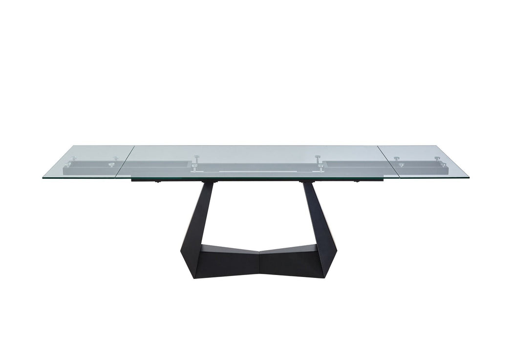 VIG Furniture - Modrest Maroney Modern Black and Glass Extendable 70.5"/106" Dining Table - VGNS-GD8780-B - GreatFurnitureDeal