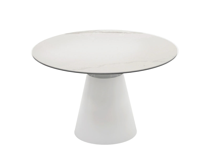VIG Furniture - Modrest Edith - Modern Round White Ceramic Dining Table - VGNSGD8744-W-DT - GreatFurnitureDeal