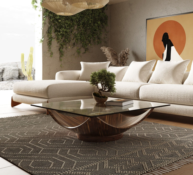 VIG Furniture - Modrest Sunset Modern Walnut Square Coffee Table - VGWC-SE066C-W