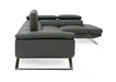 VIG Furniture - Divani Casa Seth - Modern Dark Grey Leather Right Facing Sectional Sofa - VGBNS-9220-DKGRY-RAF - GreatFurnitureDeal