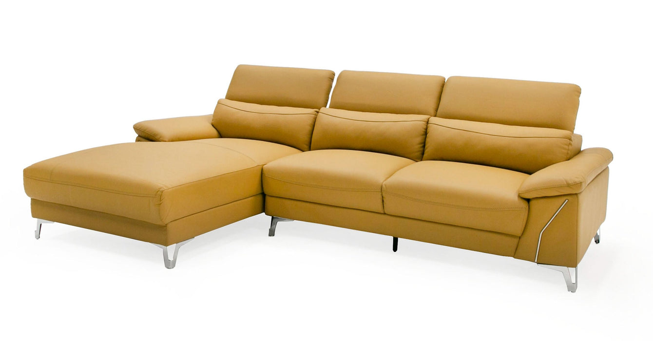 VIG Furniture - Divani Casa Sura - Modern Camel Leather Left Facing Sectional Sofa - VGBNS-1812-CML-LAF - GreatFurnitureDeal
