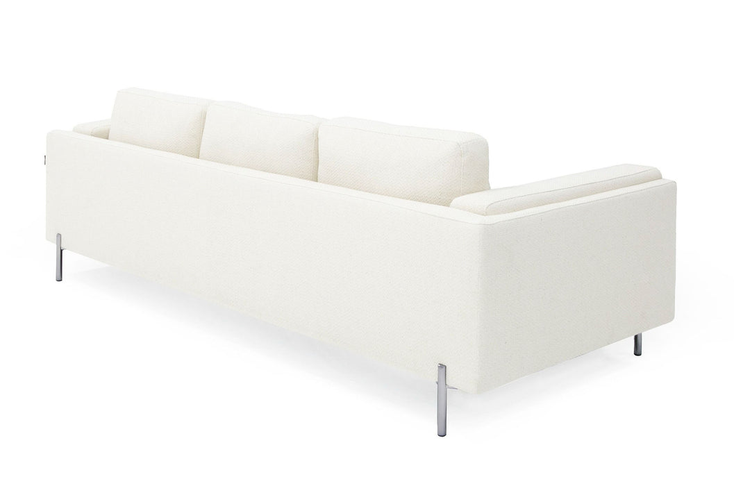 VIG Furniture - Divani Casa Schmidt - Modern Off White Fabric Sofa - VGKK-KF.7020-OFWHT