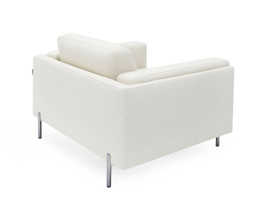 VIG Furniture - Divani Casa Schmidt - Modern Off White Fabric Chair - VGKK-KF.7020-CHR-OFWHT - GreatFurnitureDeal