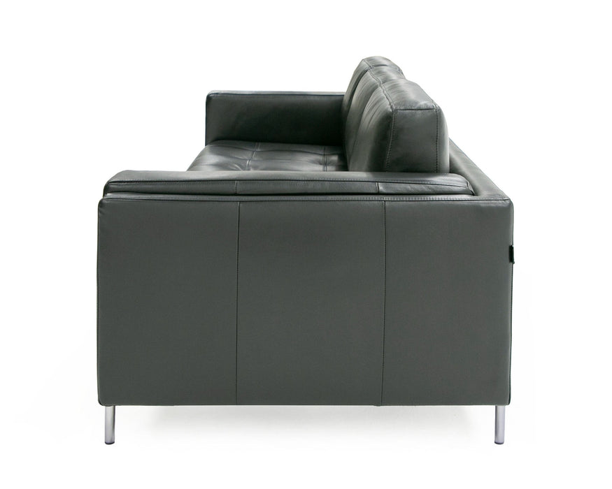 VIG Furniture - Divani Casa Schmidt - Modern Black Leather Sofa - VGKK-KF.7020-SOFA-BLK - GreatFurnitureDeal